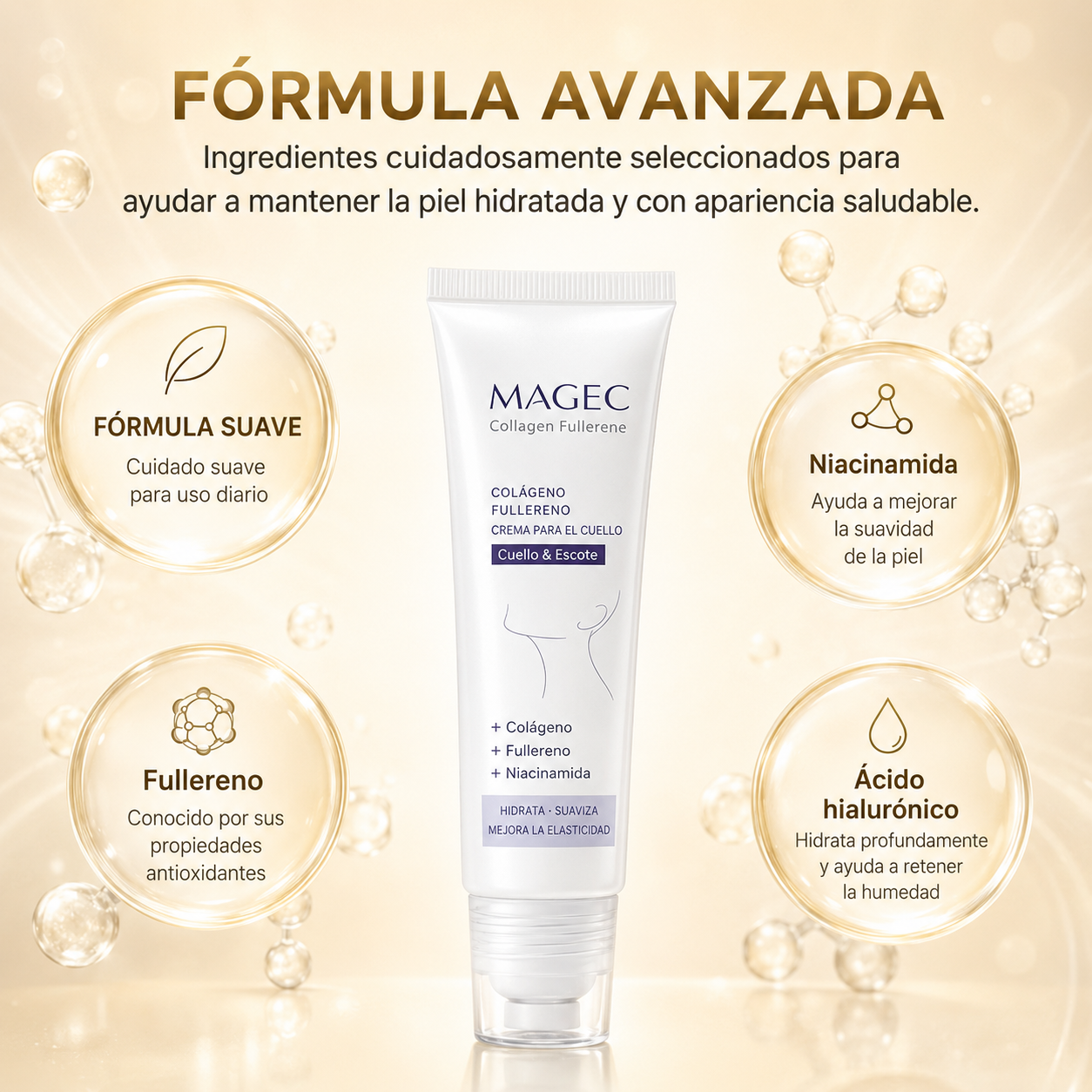 Magic Collagen | Crema Anti-Edad con Colágeno y Fullerene que Reafirma, Hidrata y Suaviza Arrugas.