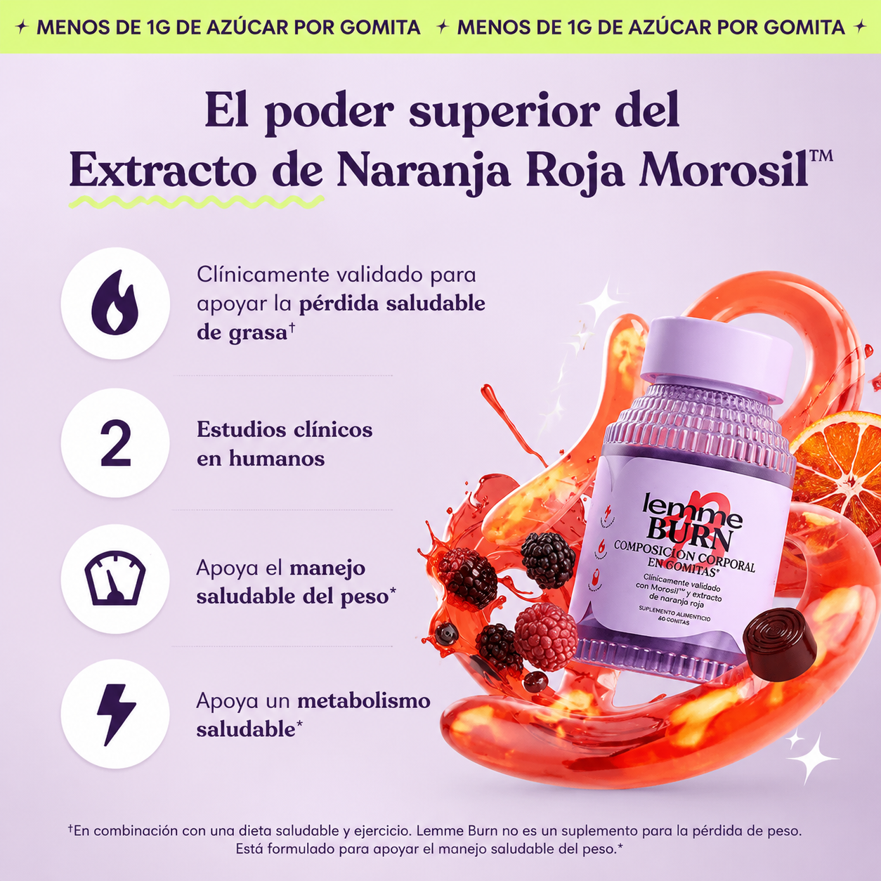 Lemme Burn | Ayuda a Complementar tu Rutina de Bienestar con Ingredientes Seleccionados para Apoyar el Metabolismo