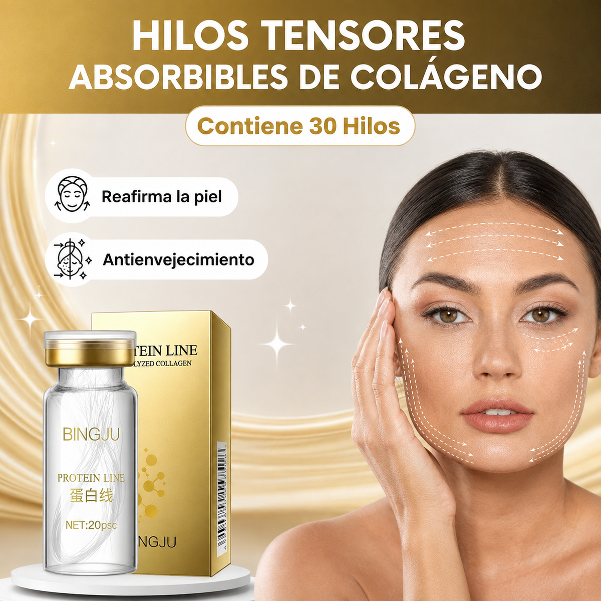 Bingju | Hilo de Colágeno Absorbible para Estiramiento Facial con Oferta 2x1
