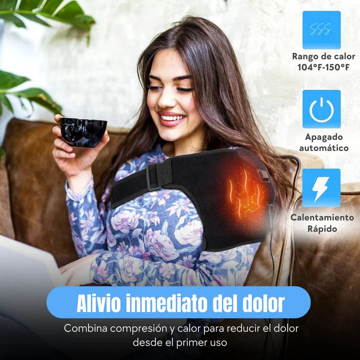 Hombrera Térmica Multifuncional | Terapia de calor ortopédica para el hombro que relaja, desinfla y recupera desde casa