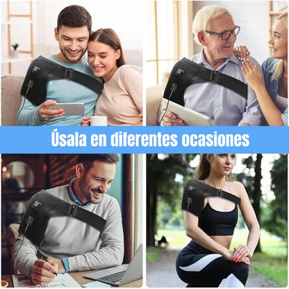 Hombrera Térmica Multifuncional | Terapia de calor ortopédica para el hombro que relaja, desinfla y recupera desde casa