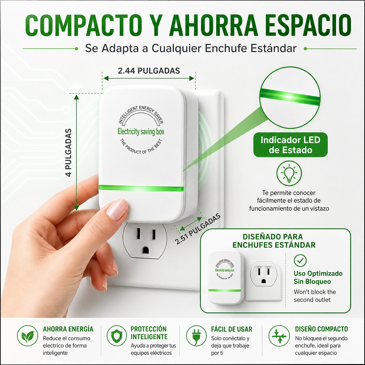 Ahorrador de Energía Inteligente |  Reduce el Pago de Luz desde el Primer Mes