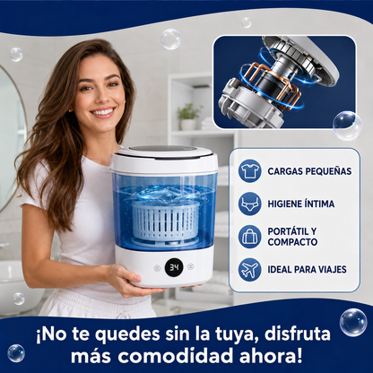 Mini Washer | Limpieza Profunda Para Prendas Delicadas, sin Agua ni Electricidad de Sobra