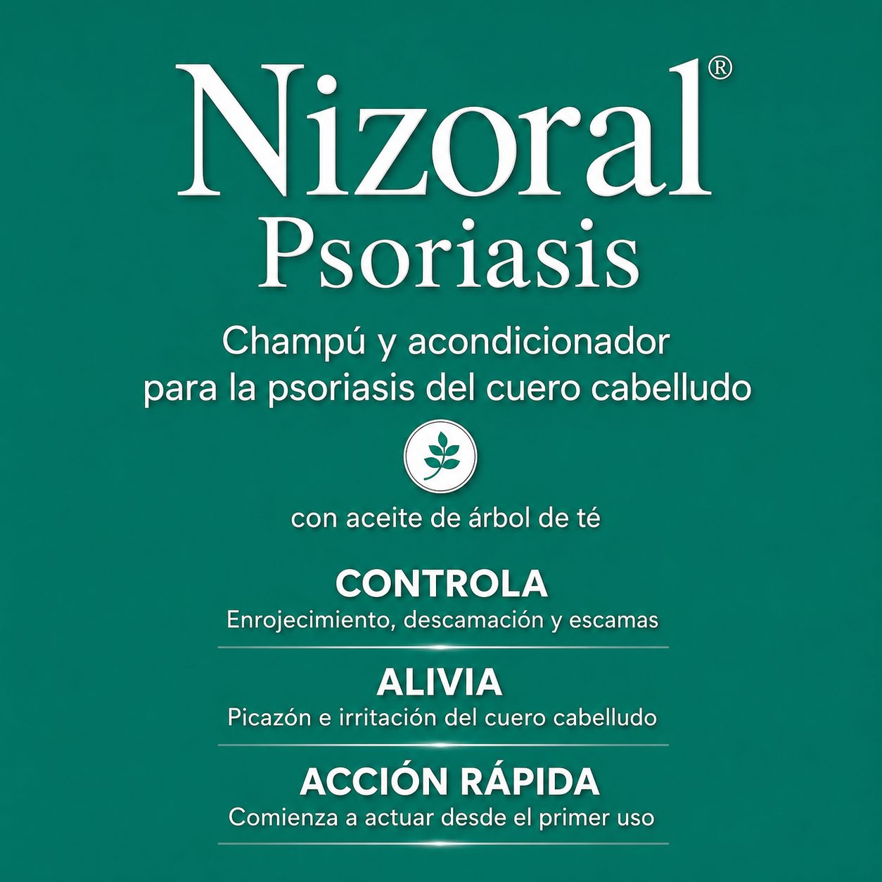 Nizoral® | Shampoo con Ketoconazol que Combate la Caspa, Calma la Picazón y Reduce la Descamación Para un Cuero Cabelludo más Sano y Limpio.