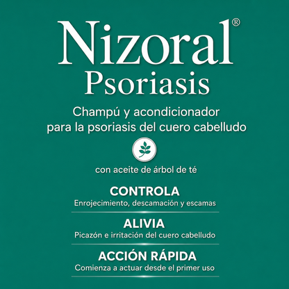 Nizoral® | Shampoo con Ketoconazol que Combate la Caspa, Calma la Picazón y Reduce la Descamación Para un Cuero Cabelludo más Sano y Limpio.