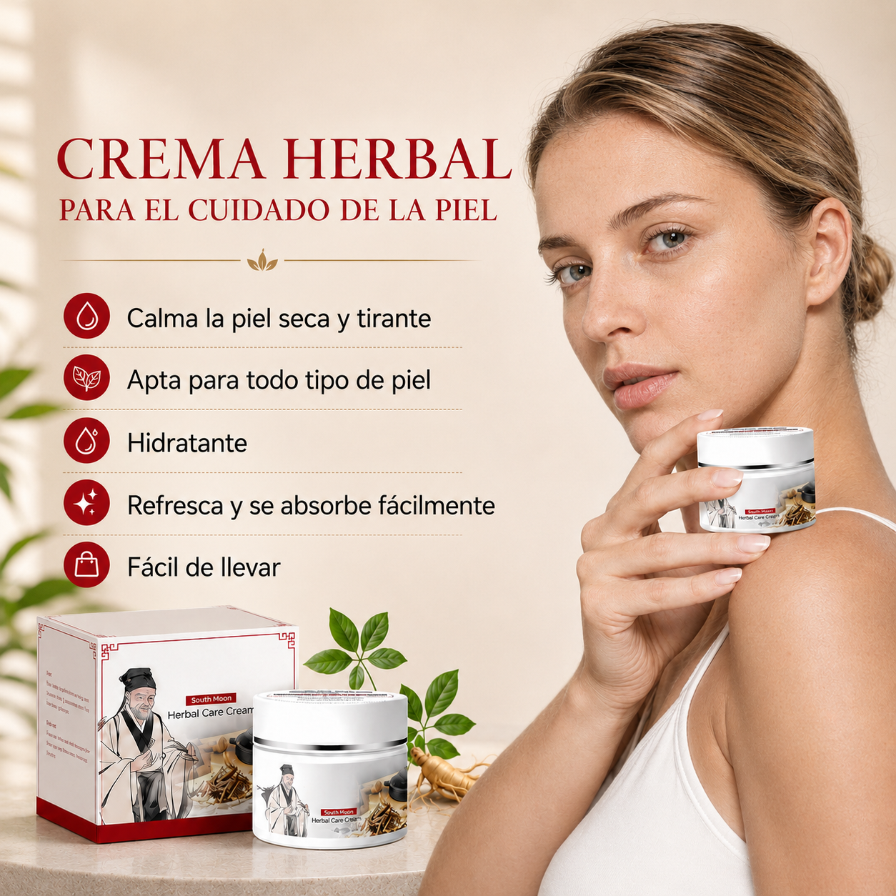 Herbal Body Cream | Crema Herbal Antibacterial de Origen Natural. Elimina Impurezas y Bacterias Mientras Regenera la Piel.