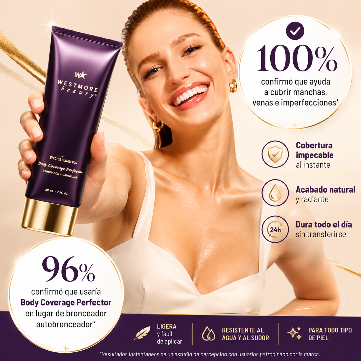 Westmore Beauty | Perfeccionador Impermeable que Fija tu Maquillaje Todo el día. Invisible, Duradero y Resistente al Agua
