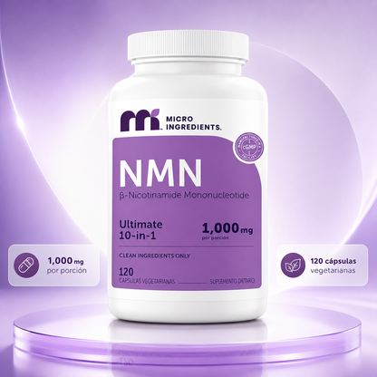 Micro Ingredients NMN | Suplemento Anti-Envejecimiento que Regenera tus células Desde Adentro.