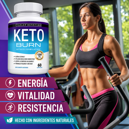 Toplux Keto | Quemador de Grasa Cetogénico Natural Ultra Avanzado de 1200 mg