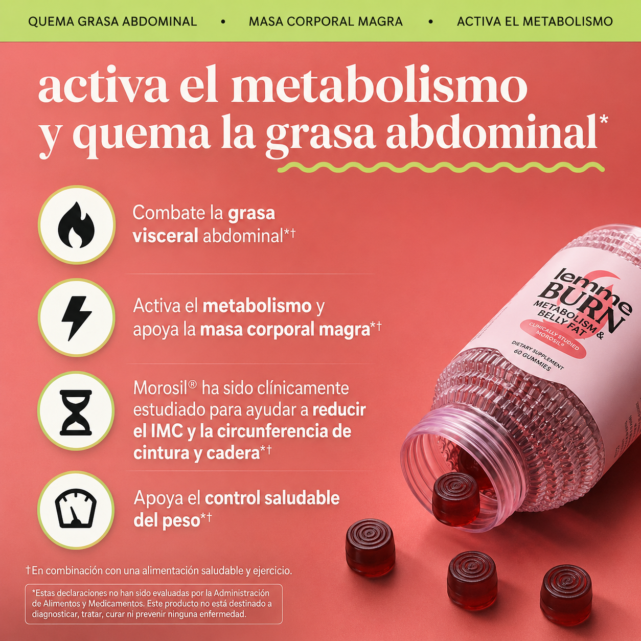Lemme Burn | Ayuda a Complementar tu Rutina de Bienestar con Ingredientes Seleccionados para Apoyar el Metabolismo