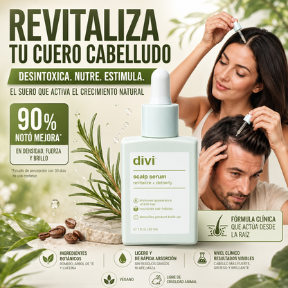 Divi Scalp Serum |Cabello más Lleno, Cuero Cabelludo más Fuerte en 2 Semanas