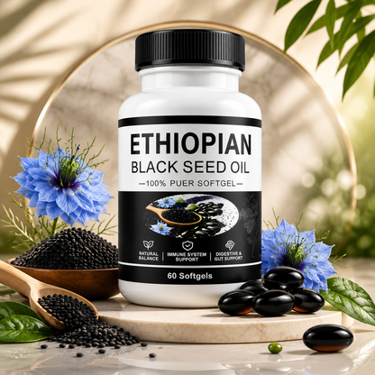 Aceite de Semilla Negra Etíope | Cápsulas Fáciles de Tomar, Sin Sabor Fuerte y con Fórmula Limpia.
