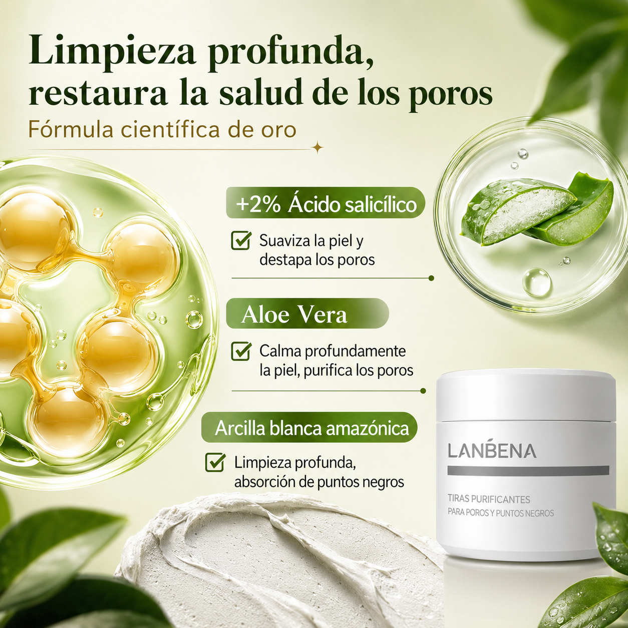 Lanbena®| Mascarilla Avanzada para Puntos Negros