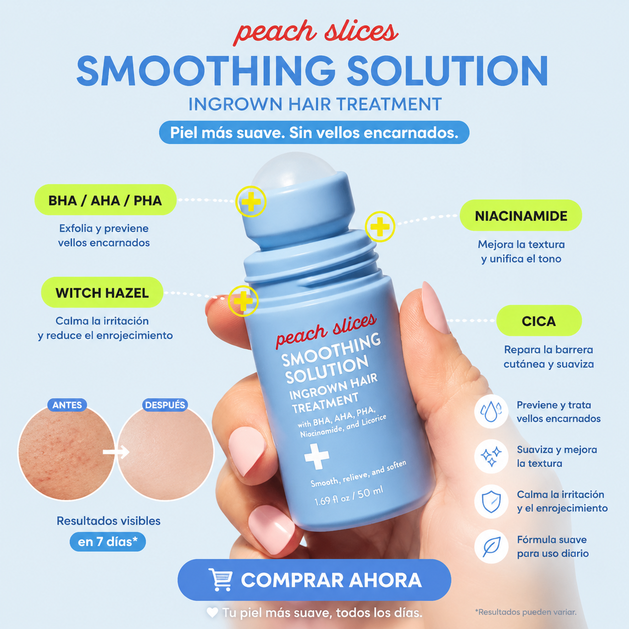 Peach Slices™ | Tratamiento Suavizante para Vellos Encarnados