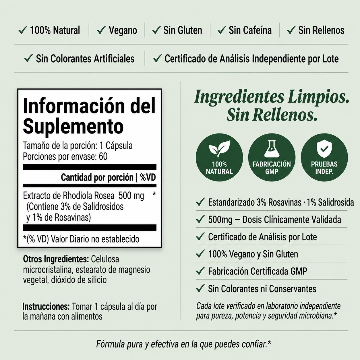 Rhodiola Rosea | Cortisol Alto. Energía Baja. Esto lo Cambia.