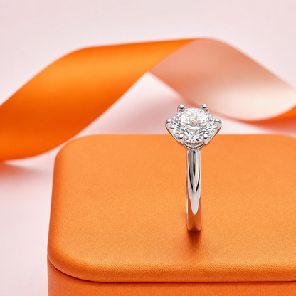 Anillo Solitario de Moissanita | Brillo Eterno