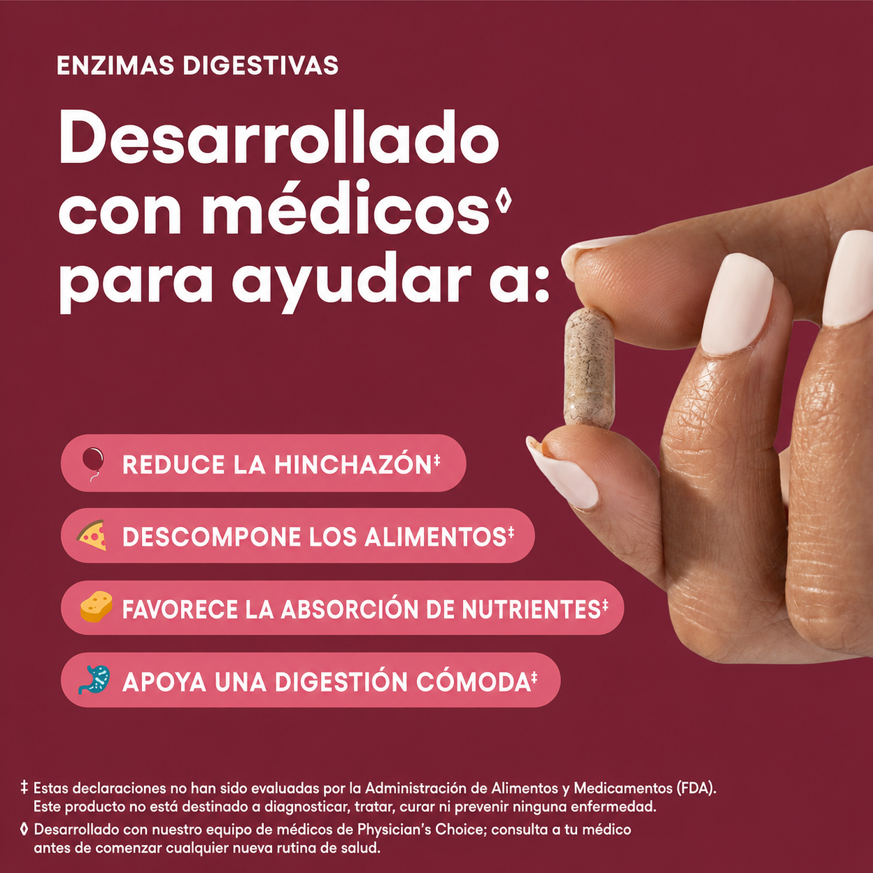 Probiótico Choice | Con 60 Mil Millones de Bacterias Buenas y 10 Cepas Diferentes, para Ayudarte a Mejorar tu Digestión