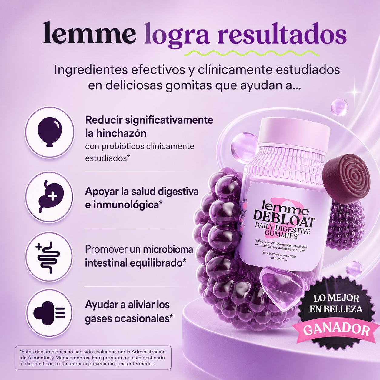 Lemme Debloat | Ayuda a Reducir la Sensación de Hinchazón, Favorece una Digestión Saludable