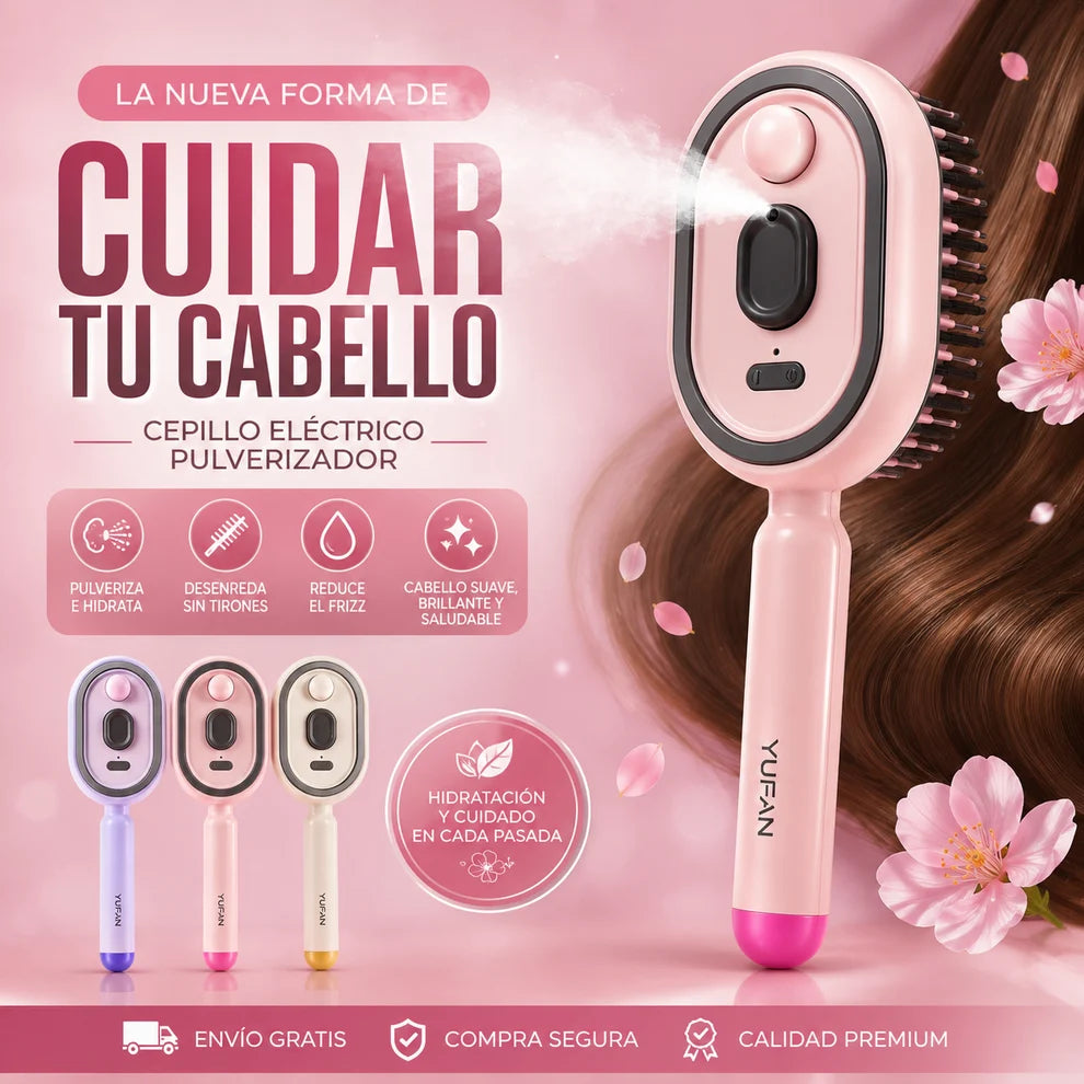 Cepillo de Masaje Eléctrico | Dale un Nuevo Aire a tu Peinado sin Complicar tu Rutina