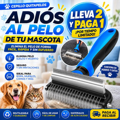 Cepillo de Doble Dentadura | ADIÓS AL PELO DE TU MASCOTA LLEVA 2 Y PAGA 1