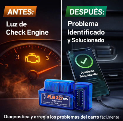 Escáner para Carros ELM327™ | Tu mecánico inteligente en el bolsillo, sin taller y sin excusas