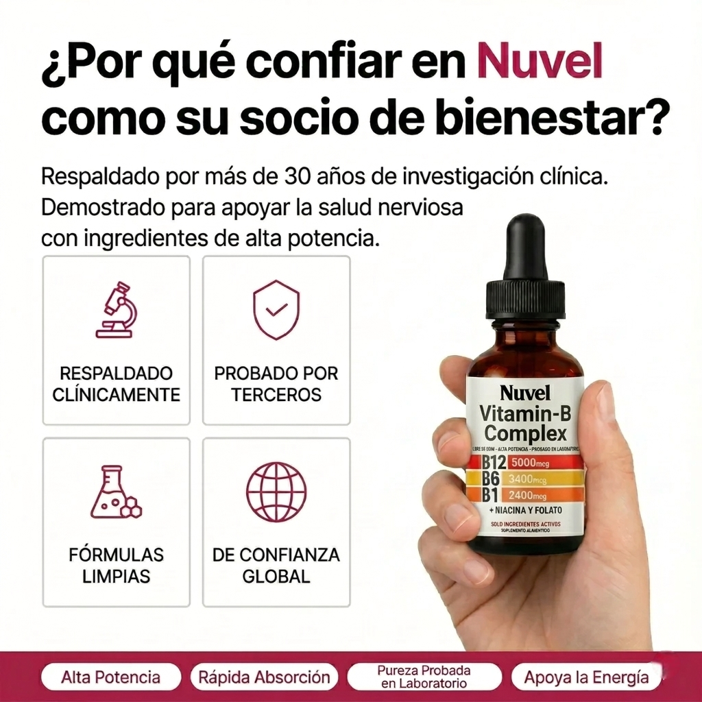 Complejo de Vitamina B | Gotero Activo para Nervios Sanos y Sin Dolor