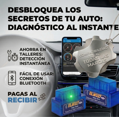 Escáner para Carros ELM327™ | Tu mecánico inteligente en el bolsillo, sin taller y sin excusas
