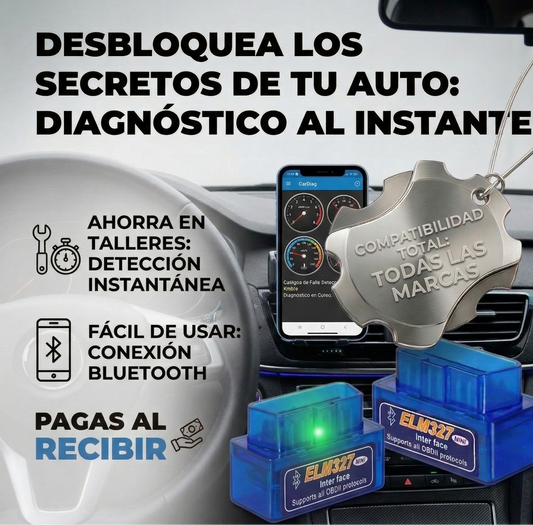 Escáner para Carros ELM327™ | Tu mecánico inteligente en el bolsillo, sin taller y sin excusas