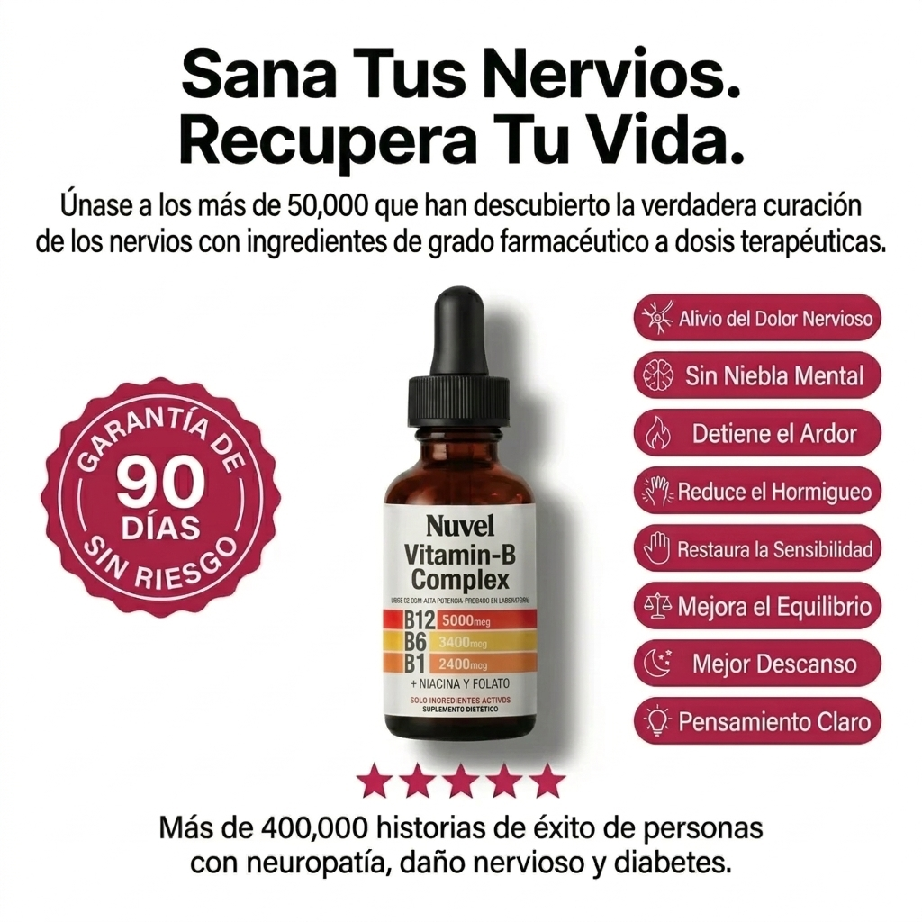 Complejo de Vitamina B | Gotero Activo para Nervios Sanos y Sin Dolor