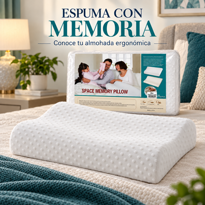 Almohada Ergonómica | Disfrutá un Descanso más Cómodo con su Diseño Ergonómico de Memory Foam