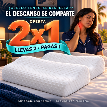 Almohada Ergonómica | Disfrutá un Descanso más Cómodo con su Diseño Ergonómico de Memory Foam