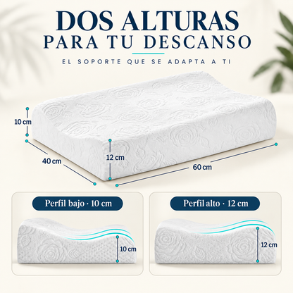 Almohada Ergonómica | Disfrutá un Descanso más Cómodo con su Diseño Ergonómico de Memory Foam