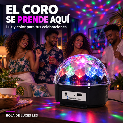 Foco LED con Música Bluetooth | Dale Vida a tus Reuniones con Luces Multicolor y tu Música Favorita en un Solo Dispositivo