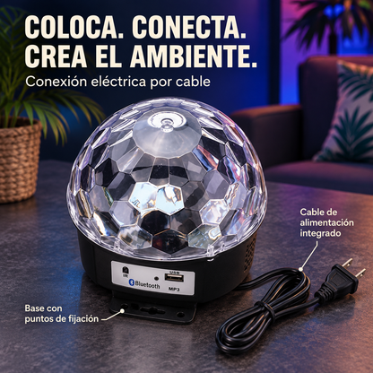 Foco LED con Música Bluetooth | Dale Vida a tus Reuniones con Luces Multicolor y tu Música Favorita en un Solo Dispositivo