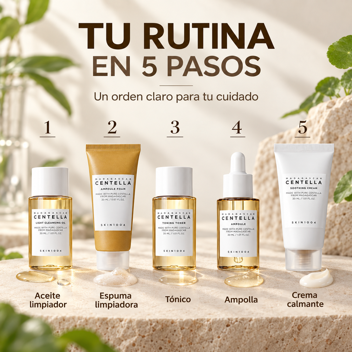 Madagascar Centella Glow Travel Ritual™ | 5 Step Kit