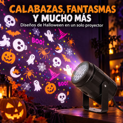 Proyector de Luces de Halloween | Dale Vida a tus Paredes con Figuras en Movimiento y un Ambiente de Miedo