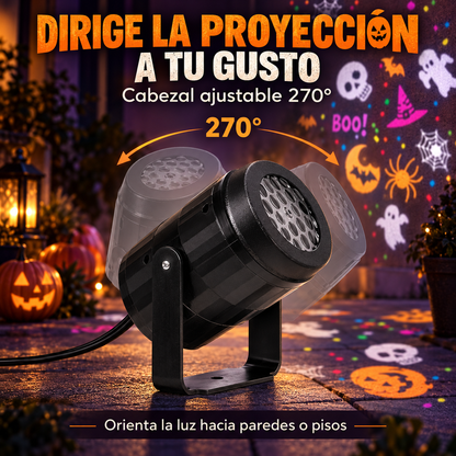 Proyector de Luces de Halloween | Dale Vida a tus Paredes con Figuras en Movimiento y un Ambiente de Miedo