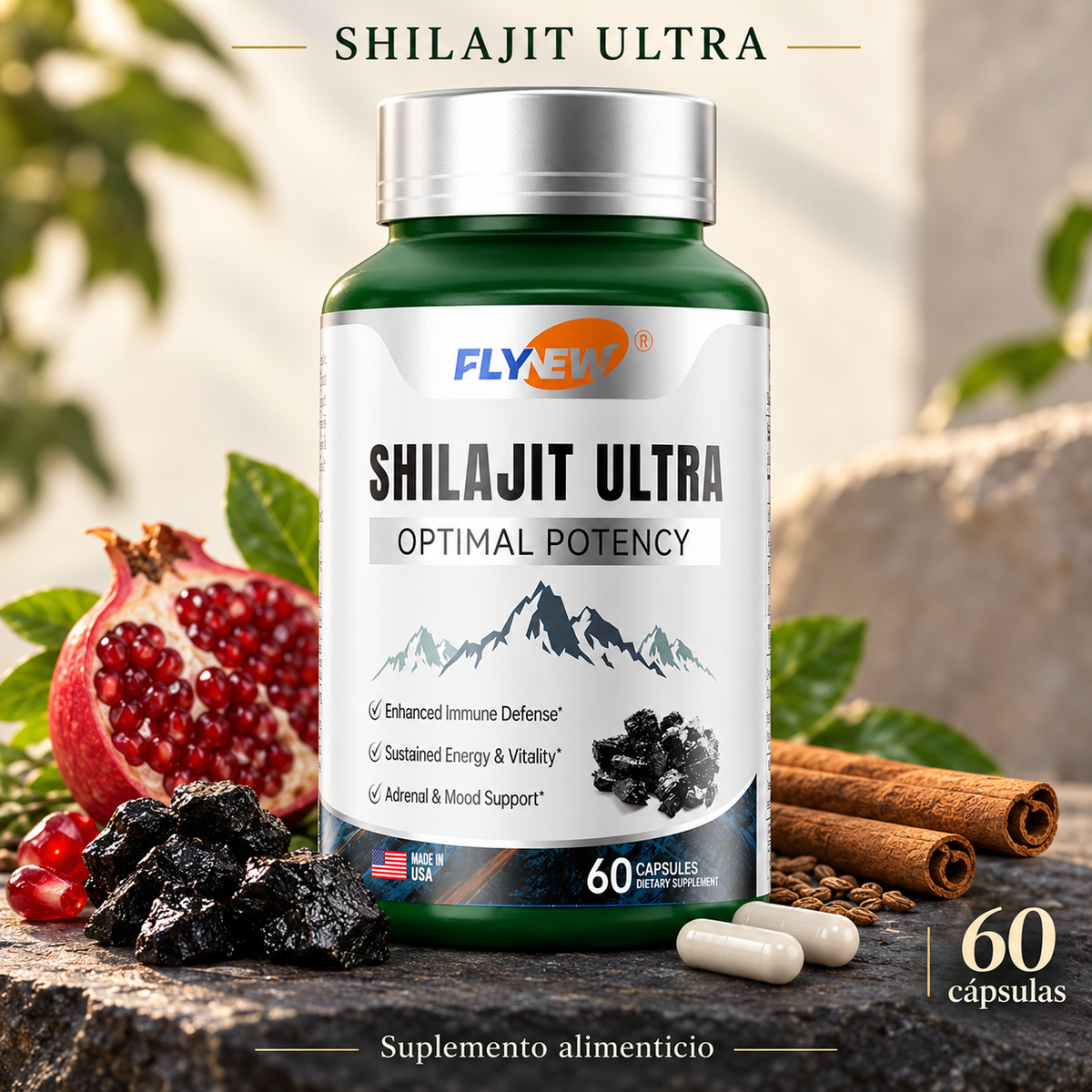 Shilajit Ultra | Si Prefieres Evitar Mezclas, Cucharillas y Preparaciones, el Formato en Cápsulas Puede Encajar Contigo