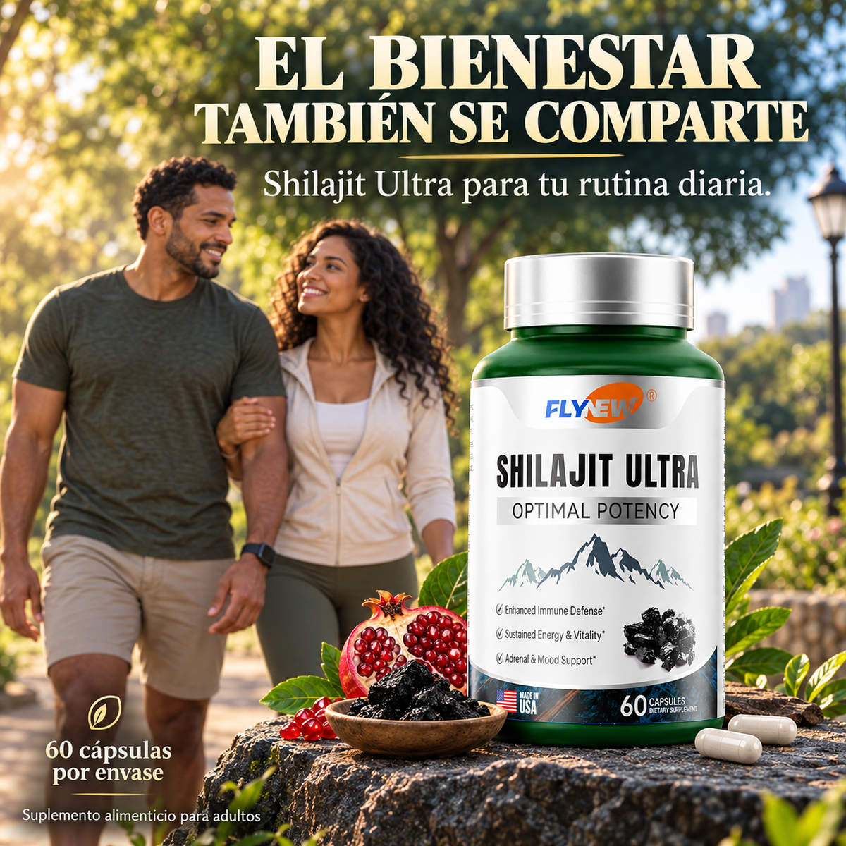 Shilajit Ultra | Si Prefieres Evitar Mezclas, Cucharillas y Preparaciones, el Formato en Cápsulas Puede Encajar Contigo