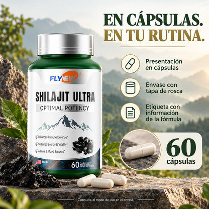 Shilajit Ultra | Si Prefieres Evitar Mezclas, Cucharillas y Preparaciones, el Formato en Cápsulas Puede Encajar Contigo
