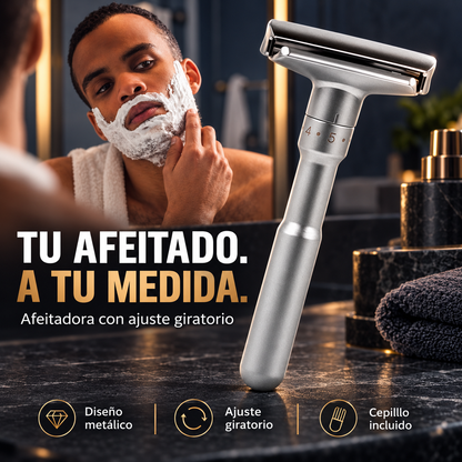 Afeitadora con Filo Doble | 6 Niveles para un Afeitado a tu Medida con una Afeitadora de Doble Filo que Permite Ajustar la Exposición de la Cuchilla
