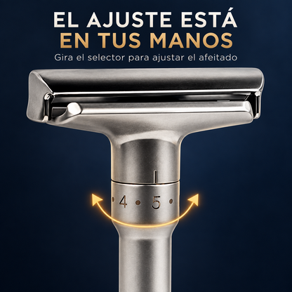Afeitadora con Filo Doble | 6 Niveles para un Afeitado a tu Medida con una Afeitadora de Doble Filo que Permite Ajustar la Exposición de la Cuchilla