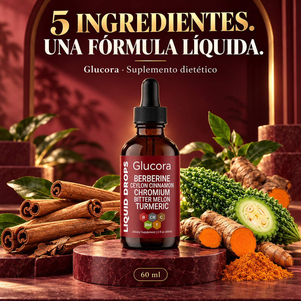 Glucora Berberina Liquida | Adiós Picos Recupera el Control de tu Azúcar