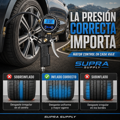 Medidor Digital de Presión para Llantas Carros y Motos | Revisa la Presión y Evita Pinchazos en la Vía