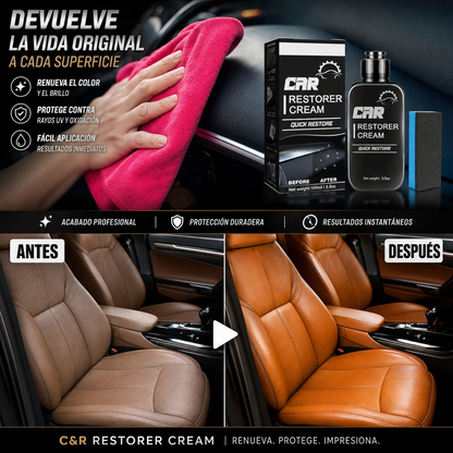 Renovador de Plástico Interior para Auto | Restaura Color y Brillo sin Residuo Grasoso. Oferta 2x1: Lleva Dos y Renueva Todo tu Interior de una Sola vez.