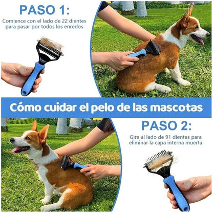 Cepillo de Doble Dentadura | ADIÓS AL PELO DE TU MASCOTA LLEVA 2 Y PAGA 1