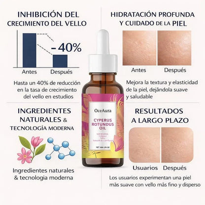 Cyperus Rotundus Oil | para la reducción natural del vello