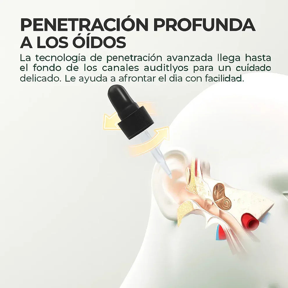 GOTAS PARA CUIDADO AUDITIVO | Alivia Dolor y Zumbidos al Instante + Folleto informativo y modo de uso para tratamiento