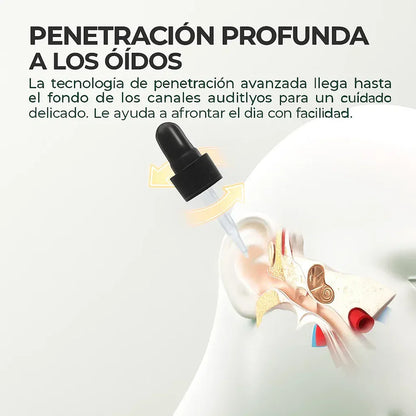 GOTAS PARA CUIDADO AUDITIVO | Alivia Dolor y Zumbidos al Instante + Folleto informativo y modo de uso para tratamiento