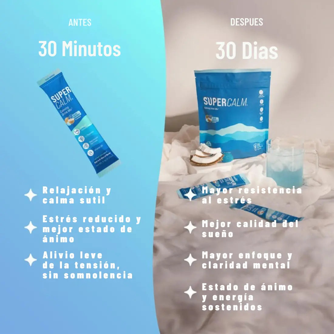 SuperCalm® | Bebida Funcional para Calma, Enfoque y Descanso